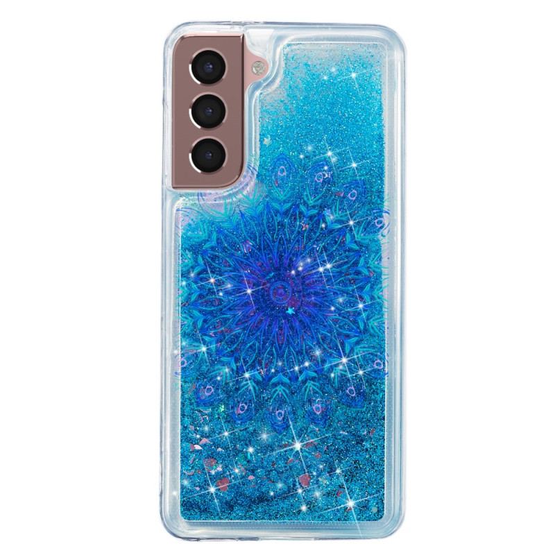 Samsung Galaxy S24 Plus 5G Cover Flüssiger Glitter und Mandala