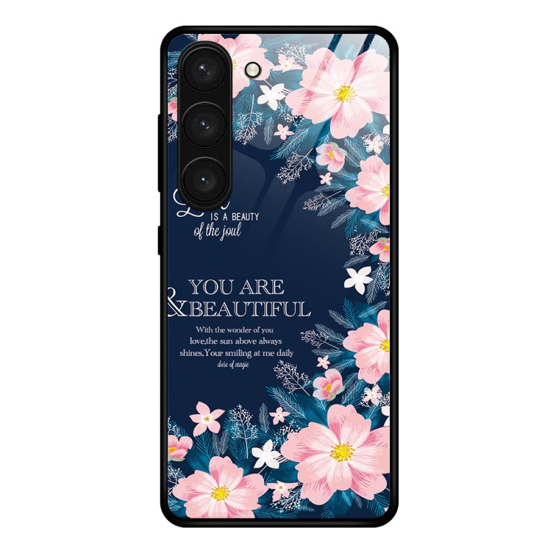 Samsung Galaxy S24 Plus 5G Panzerglas
 Cover Blumen Rosen