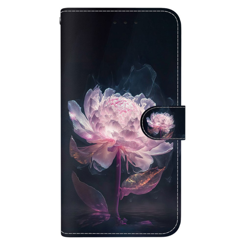 Samsung Galaxy S24 Ultra 5G Lila Pfingstrose Tasche mit Riemen