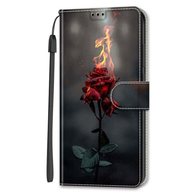 Samsung Galaxy S24 Ultra 5G Tasche Feuerrosa mit Riemen