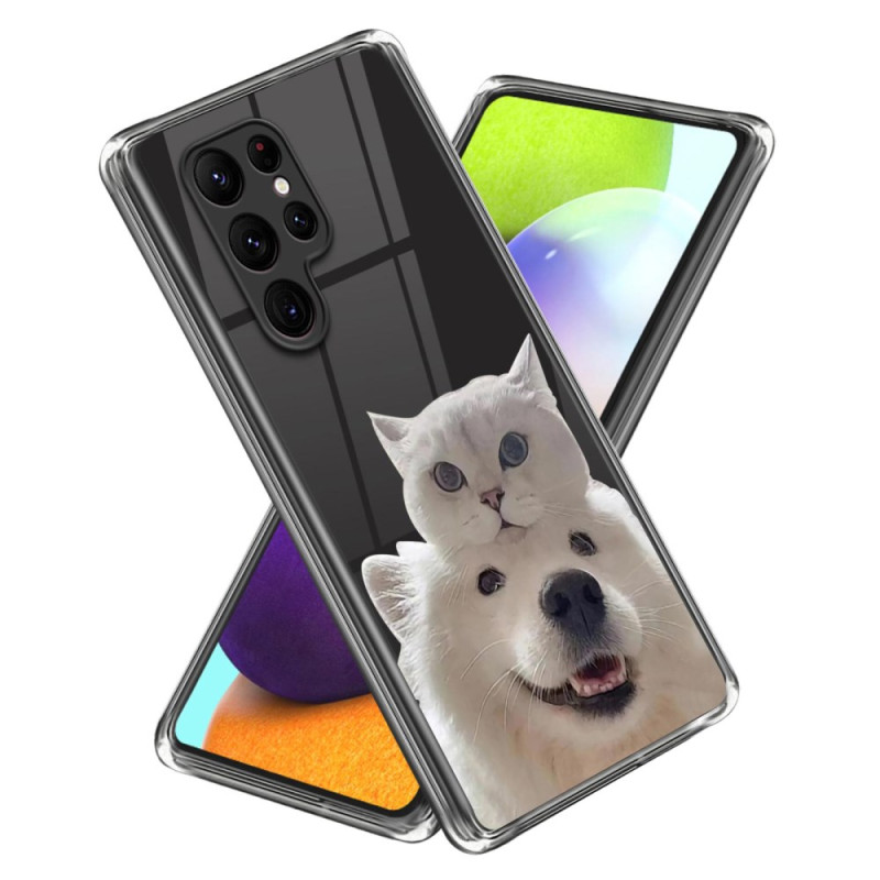 Samsung Galaxy S24 Ultra 5G Katze und Hund Cover