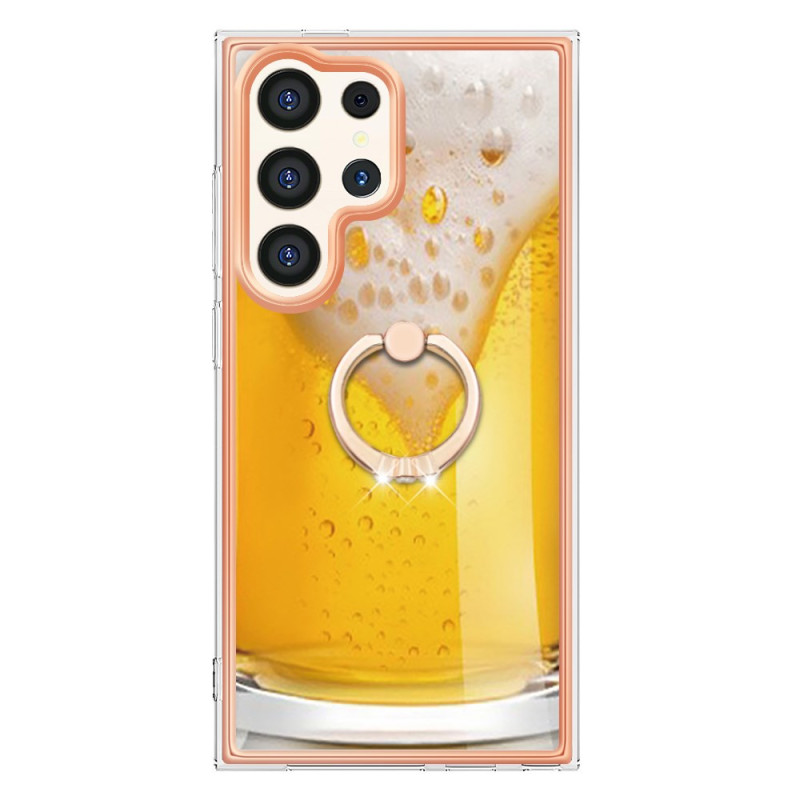 Samsung Galaxy S24 Ultra 5G Cover mit Ringhalter Bier