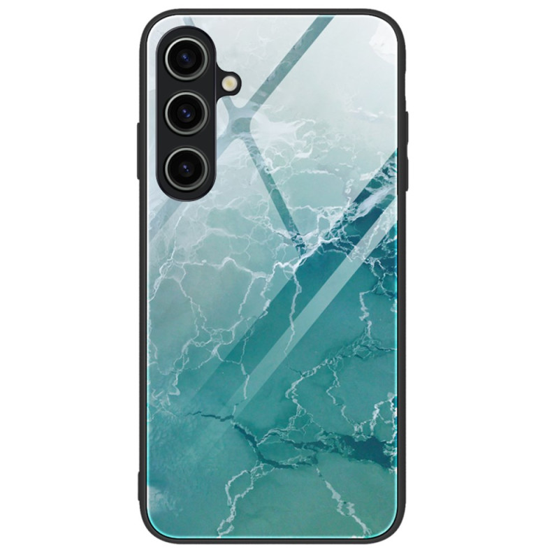 Samsung Galaxy A25 5G Cover Panzerglas
 Marmor Grün und Weiß