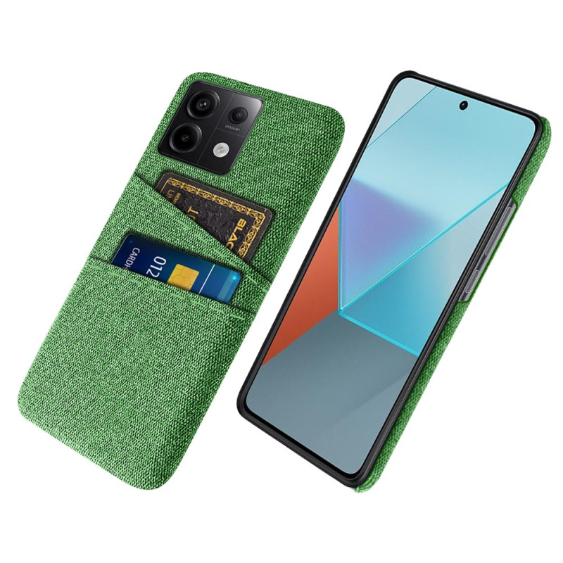 Hülle Xiaomi Redmi Note 13 Pro 5G / Poco X6 5G Stoff Doppelte Kartenhalter