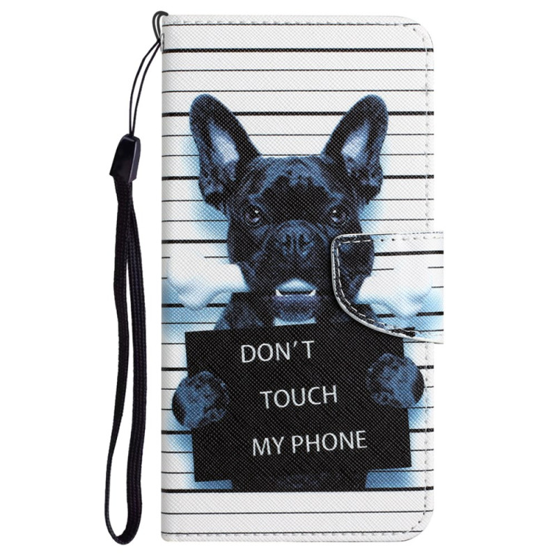 Samsung Galaxy A05s Hundehülle Don't Touch my Phone mit Trageriemen