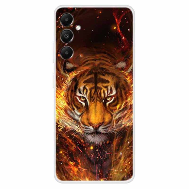Samsung Galaxy A05s Cover Flammender Tiger