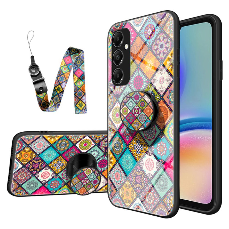 Samsung Galaxy A05s Cover Ständer und Riemen Patchwork