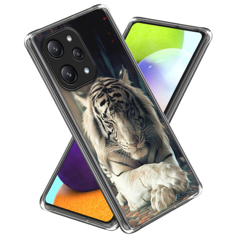 Xiaomi Redmi 12 5G / Poco M6 Pro 5G Tiger Cover Weiß