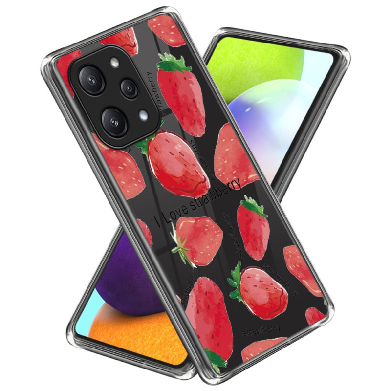 Schutzhülle für Xiaomi Redmi 12 5G / Poco M6 Pro 5G Erdbeere