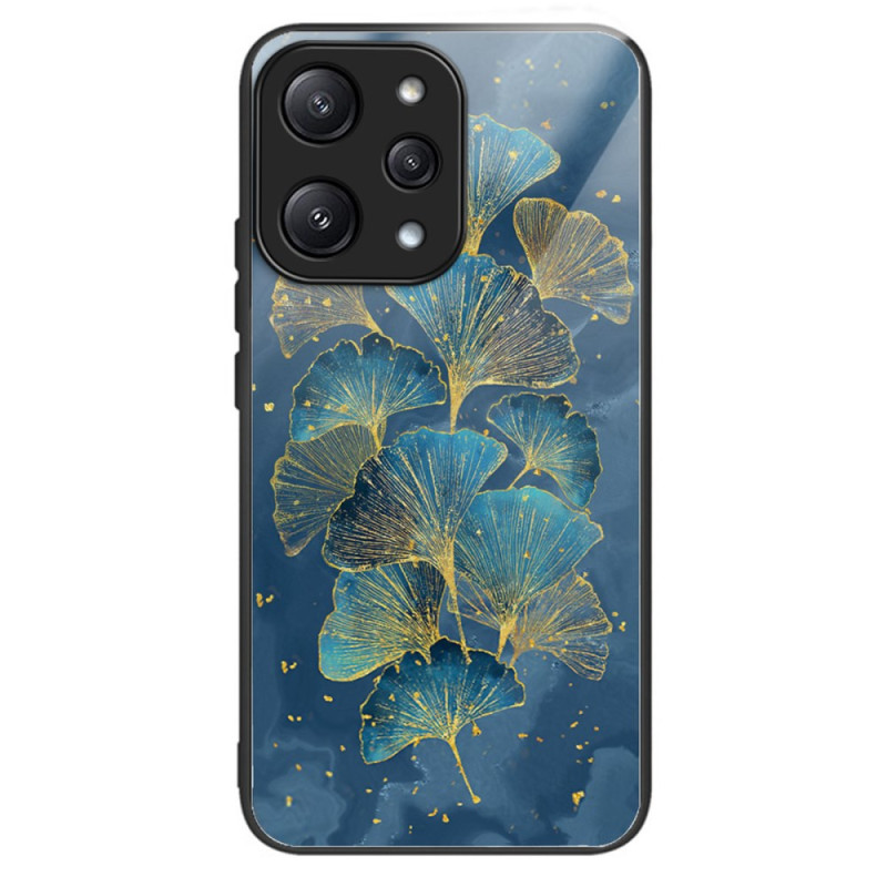 Xiaomi Redmi 12 5G / Poco M6 Pro 5G Cover Gehärtetes Glas Ginkgo Blätter