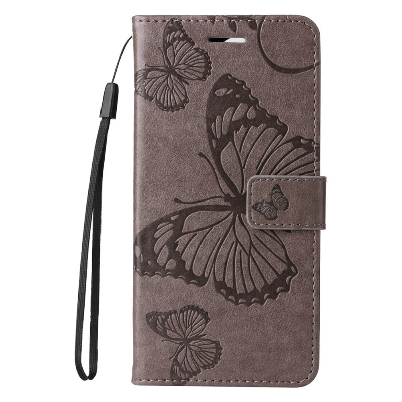 Xiaomi Redmi Note 12S / Note 11S / Note 11 Hülle Riesige Schmetterlinge mit Riemen