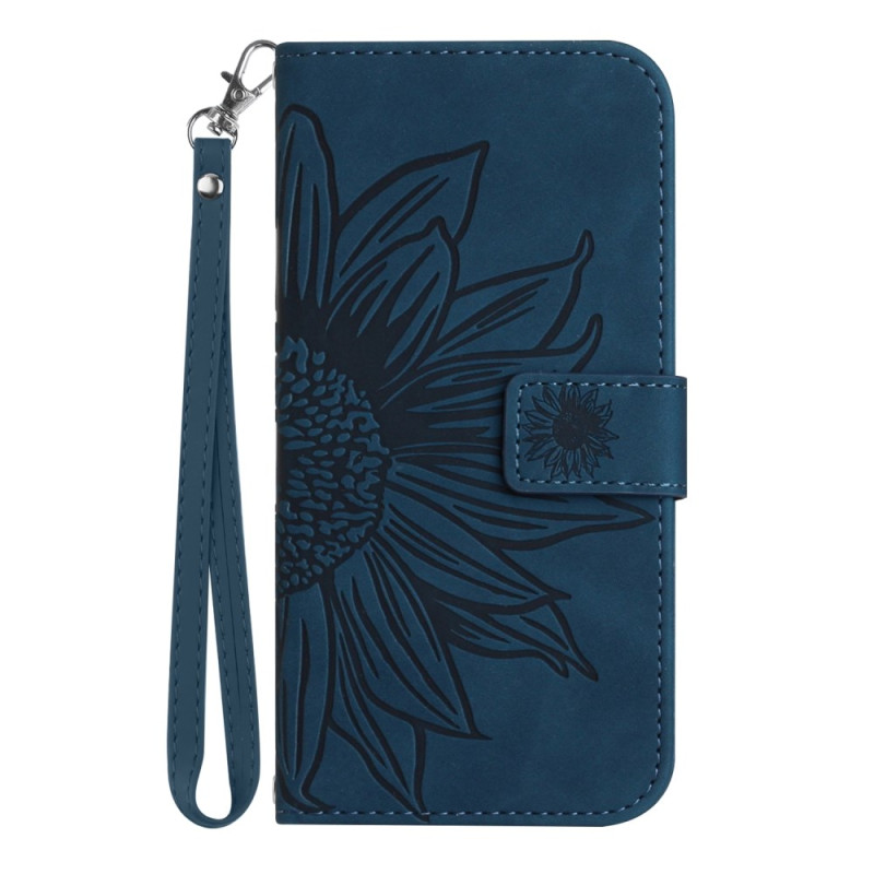 Honor Magic 6 Lite / X9b Sonnenblumen-Print Tasche mit Riemen