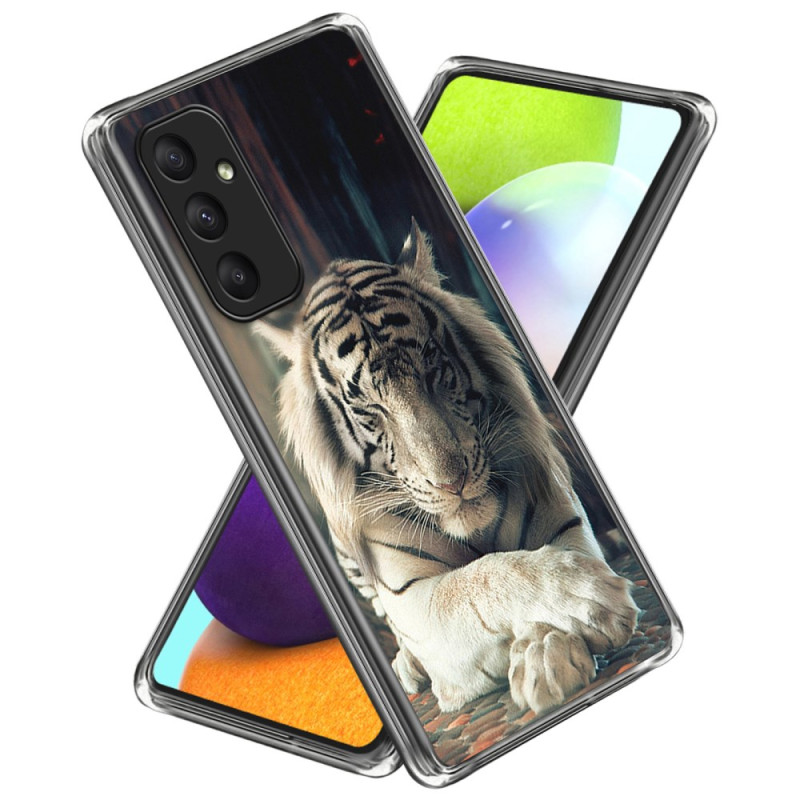 Samsung Galaxy A55 5G Tiger Cover Weiß