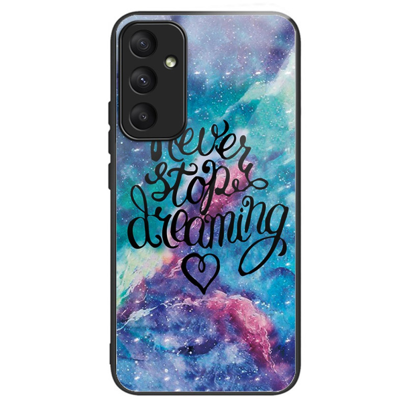 Samsung Galaxy A55 5G Hülle aus gehärtetem Glas Never Stop Dreaming