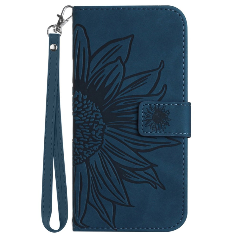 Samsung Galaxy A55 5G Tasche Sonnenblume mit Riemen