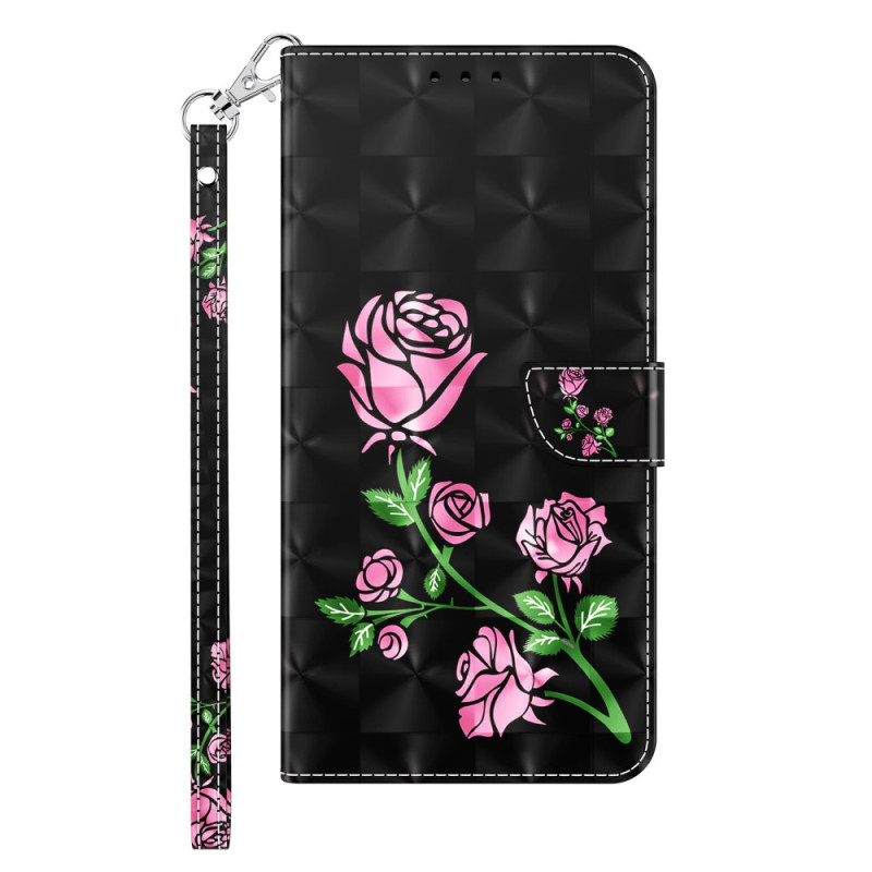 HülleSamsung Galaxy A35 5G Rosenblüten mit Riemen