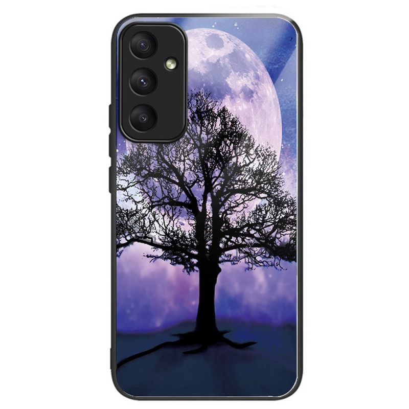 Samsung Galaxy A35 5G Hülle aus gehärtetem Glas Baum und Mond