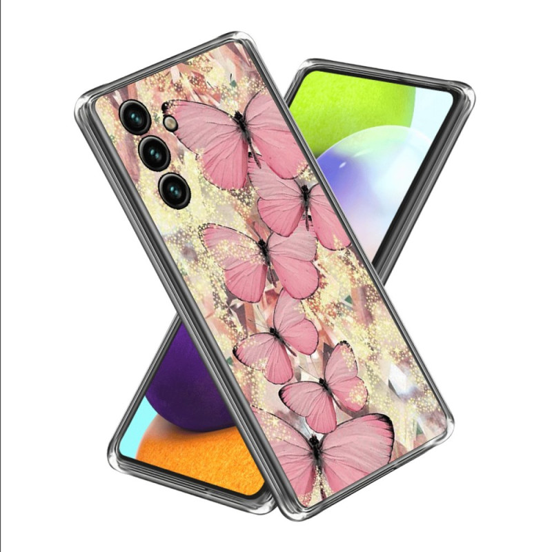 Samsung Galaxy A15 Cover Rosa Schmetterlinge