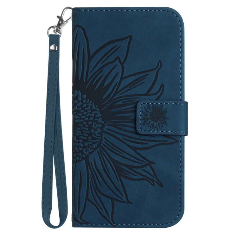 Samsung Galaxy A15 Sonnenblume Tasche mit Riemen