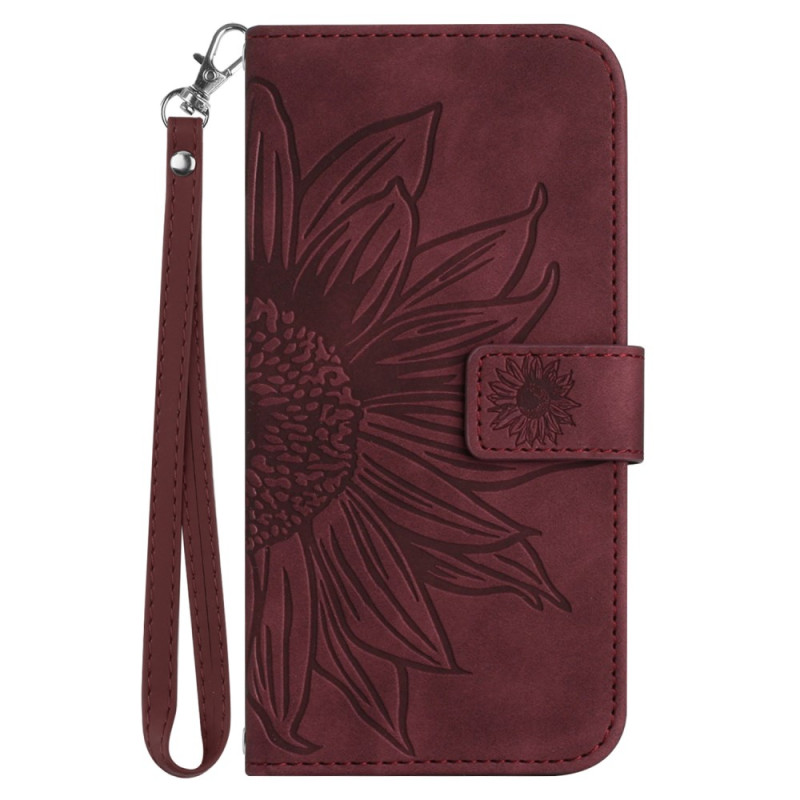 Samsung Galaxy A15 Sonnenblume Tasche mit Riemen