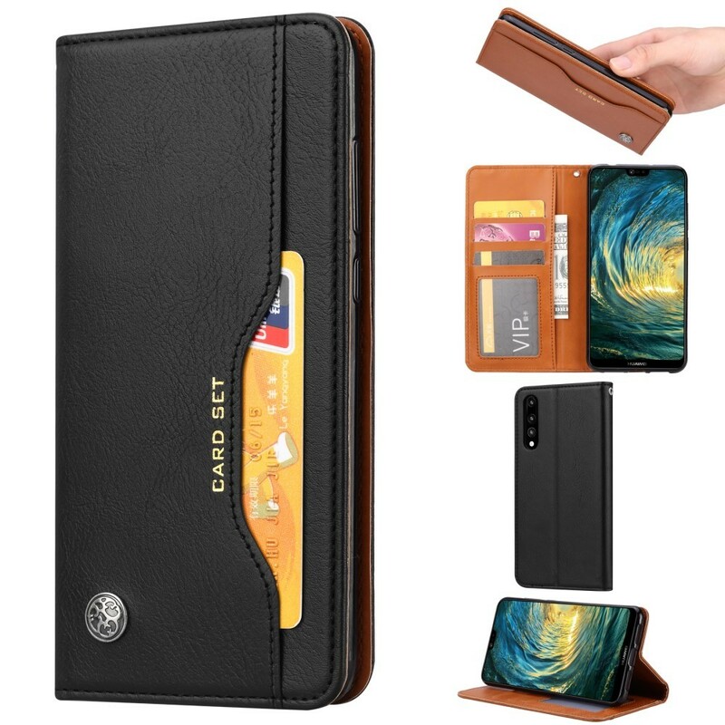 Flip Cover Huawei P20 Kunstleder Kartenetui