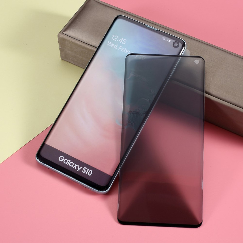 Anti-Espion Schutz aus gehärtetem Glas für das Samsung Galaxy S10 Display