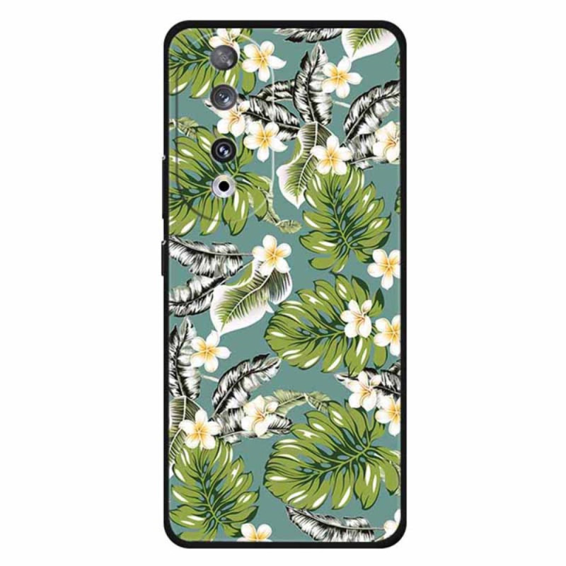 Honor 90 Cover Wegerichblatt und Goldblumen