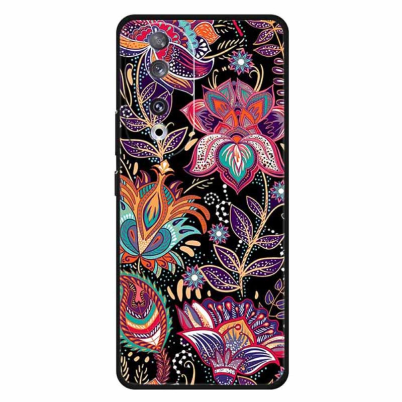 Honor 90 Cover Lila Blätter und Blumen