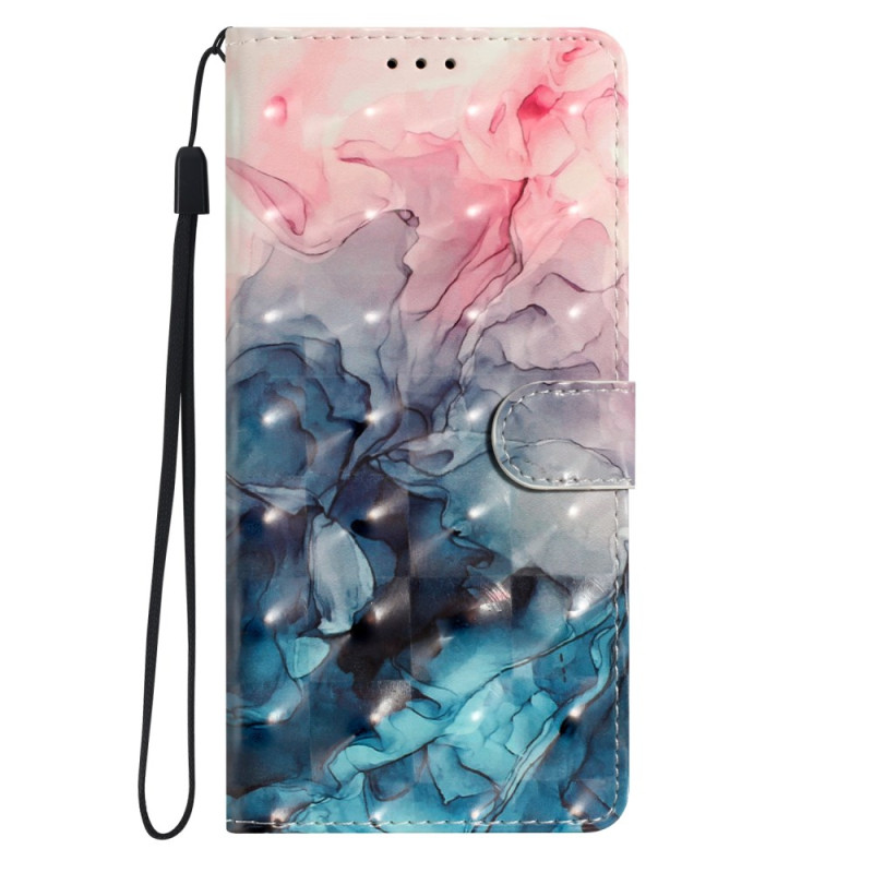 Honor 90 Marmor Tasche mit Riemen in Pink und Blau