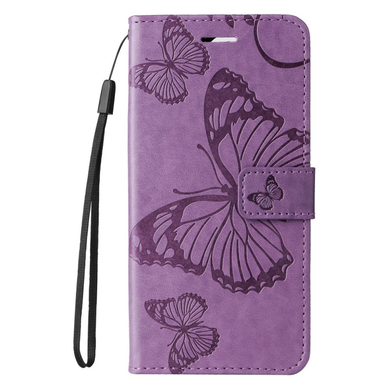 Tasche Realme C55 Riesenschmetterlinge mit Trageriemen