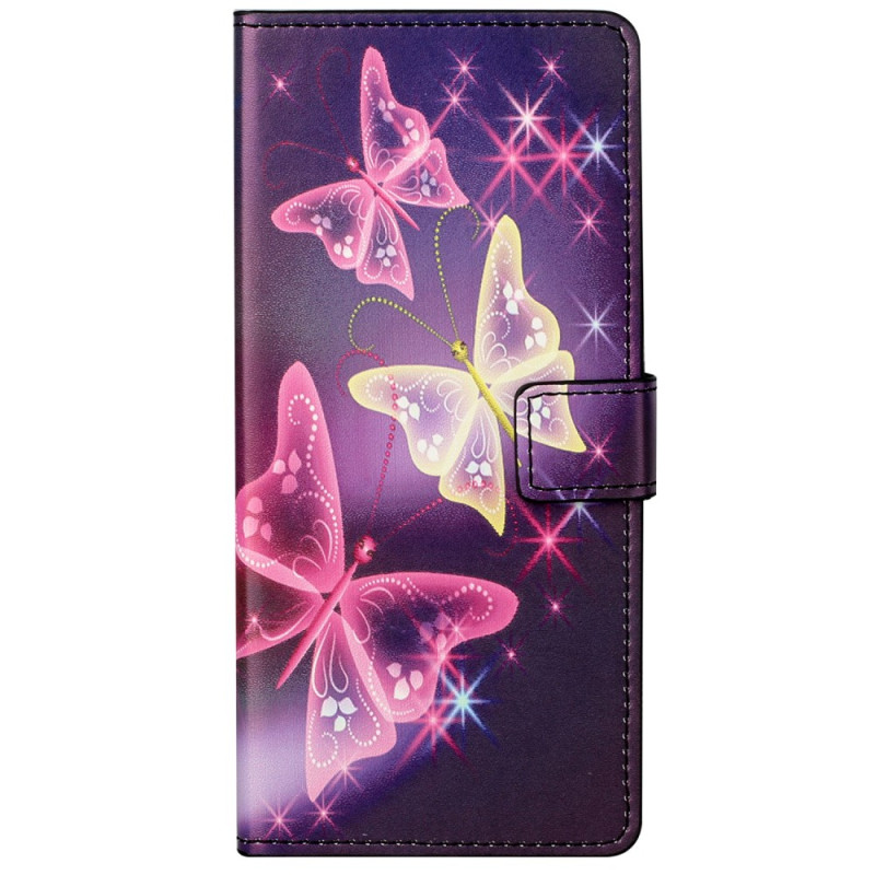 Xiaomi Redmi Note 13 5G Hülle Glitzernde Schmetterlinge