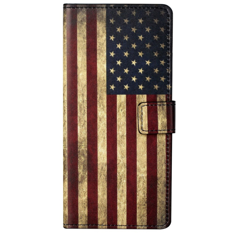 Xiaomi Redmi Note 13 5G Vintage Amerikanische Flagge Hülle