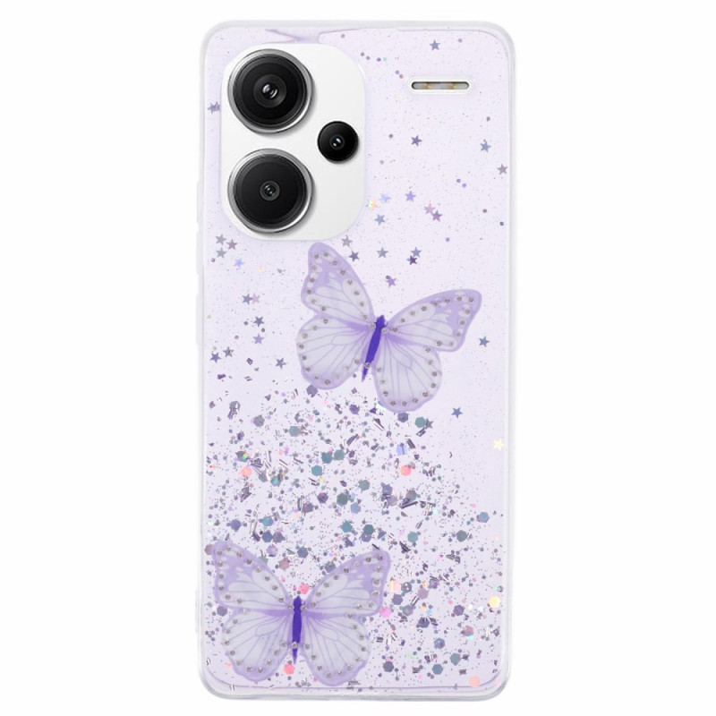 Xiaomi Redmi Note 13 Pro Plus 5G Schmetterlinge Glitter Cover