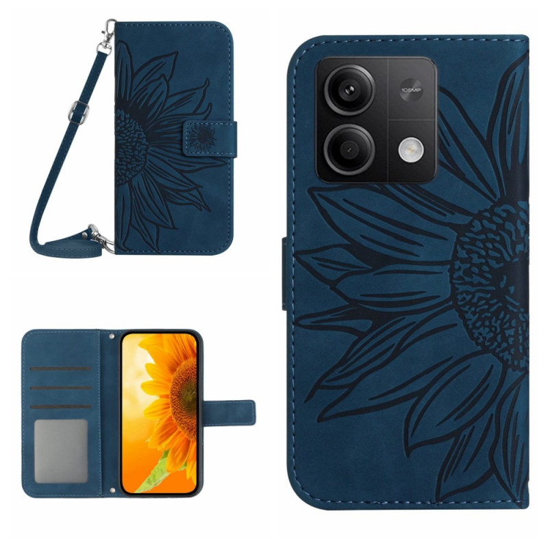 Xiaomi Redmi Note 13 Pro 4G / Poco M6 Pro 4G Sonnenblume Tasche mit Schulterriemen