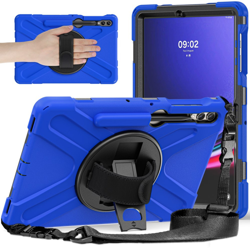 Samsung Galaxy Tab S10 Plus/ S9 FE Plus/S9 Plus/S8 Plus/S7 Plus/S7 FE Ultra Resistant Cover Support and Shoulder Strap