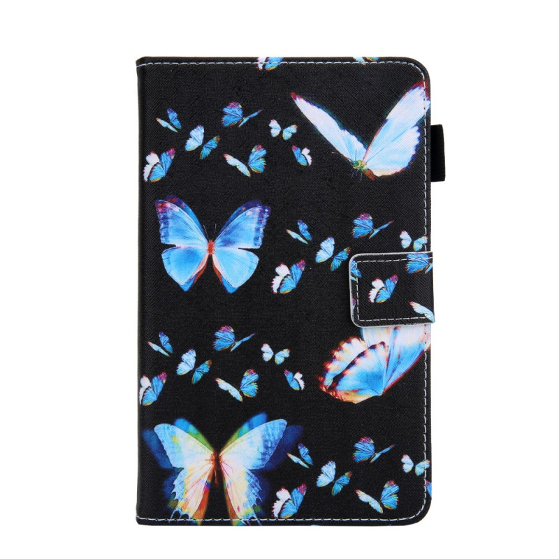 Hülle Samsung Galaxy Tab A9 Blaue Schmetterlinge