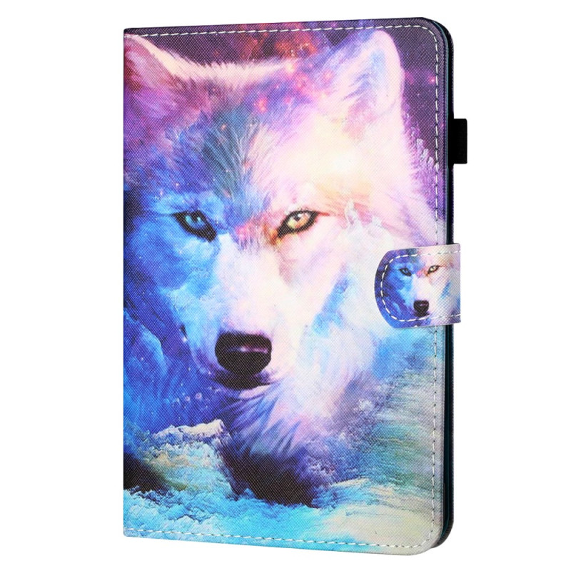 Samsung Galaxy Tab A9 Wolf Künstlerische Hülle