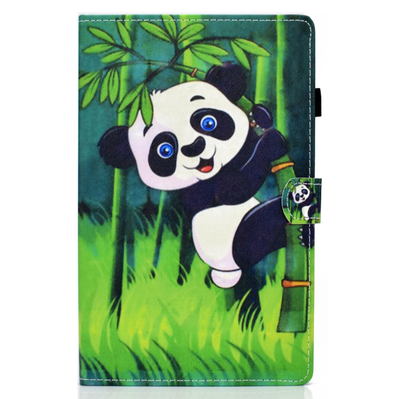 Hülle Samsung Galaxy Tab A11 / A9 Panda auf Bambus