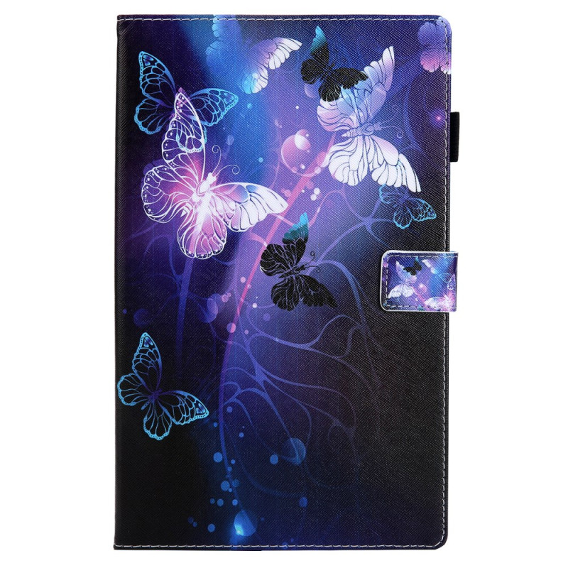 Samsung Galaxy Tab A9 Plus Hülle Lila Schmetterlinge