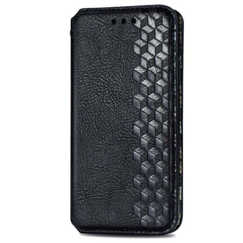 Flip Cover Xiaomi Redmi Note 13 5G Vintage-Leder-Effekt Losanges