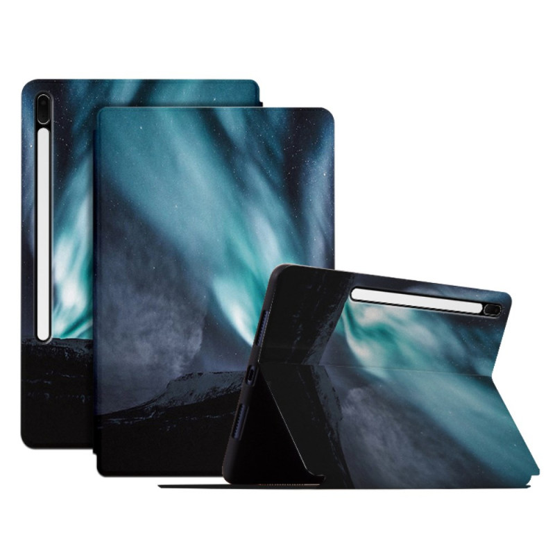 Samsung Galaxy Tab S8 Plus / S7 Plus / S7 FE Galaktische Aurora Tasche