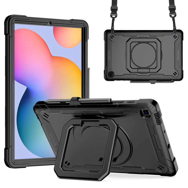 Samsung Galaxy Tab S6 Lite Ultra Resistant Ring-Ständer und Schultergurt Cover