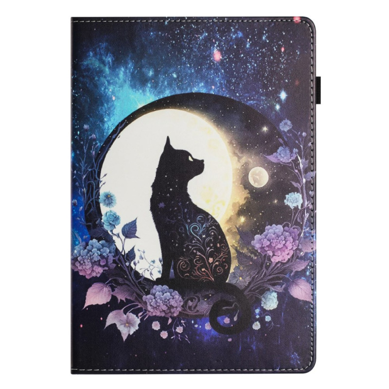 Samsung Galaxy Tab A7 (2022) / (2020) Katze und Mond Tasche