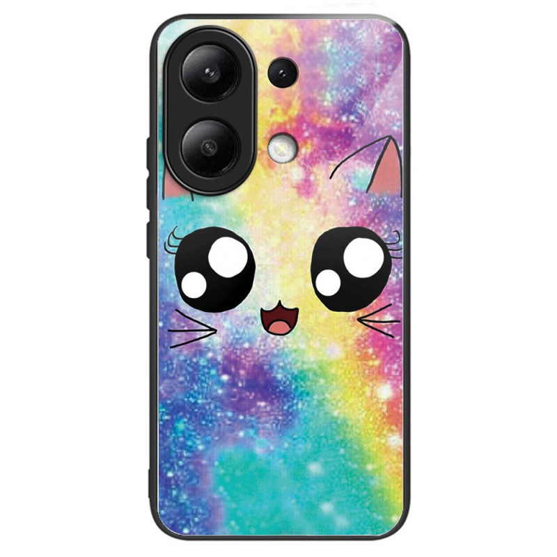 Xiaomi Redmi Note 13 4G Panzerglas
 Cover Katze Regenbogen