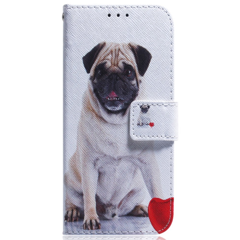 Xiaomi Redmi Note 13 Pro 4G / Poco M6 Pro 4G Pug Dog Tasche mit Riemen