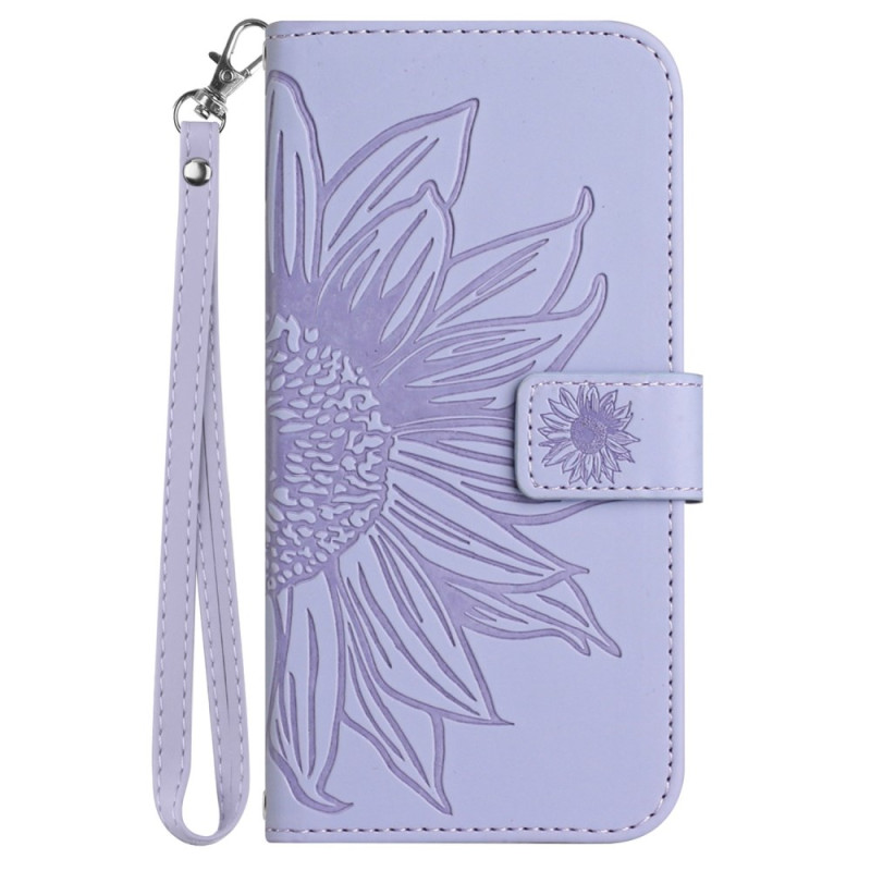 Samsung Galaxy M15 5G Sonnenblume Tasche mit Riemen
