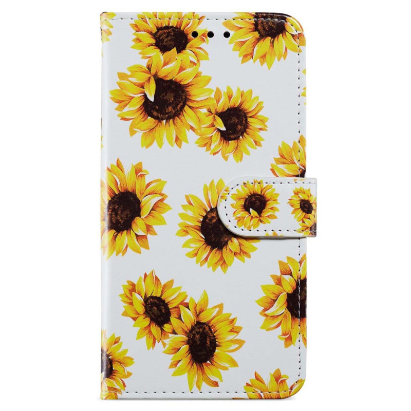 Oppo A79 5G Tasche Sonnenblumen mit Riemen