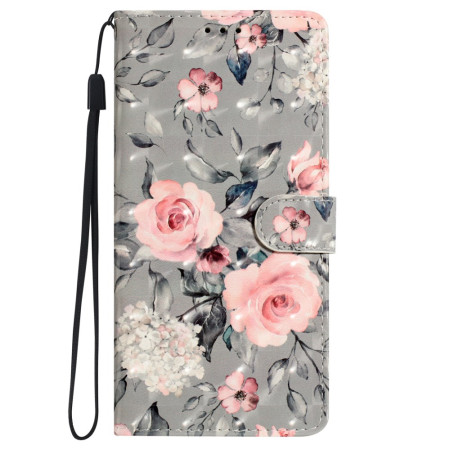 Oppo A78 Tasche Rosa Blumen...