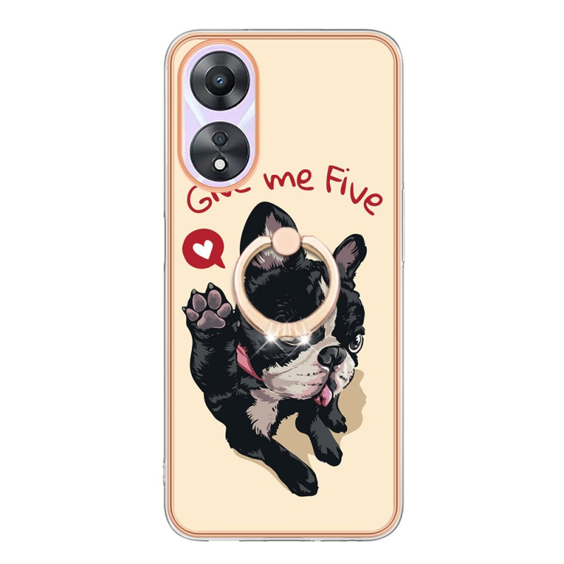 Oppo A78 5G Cover mit Haltering - Hund Give Me Five