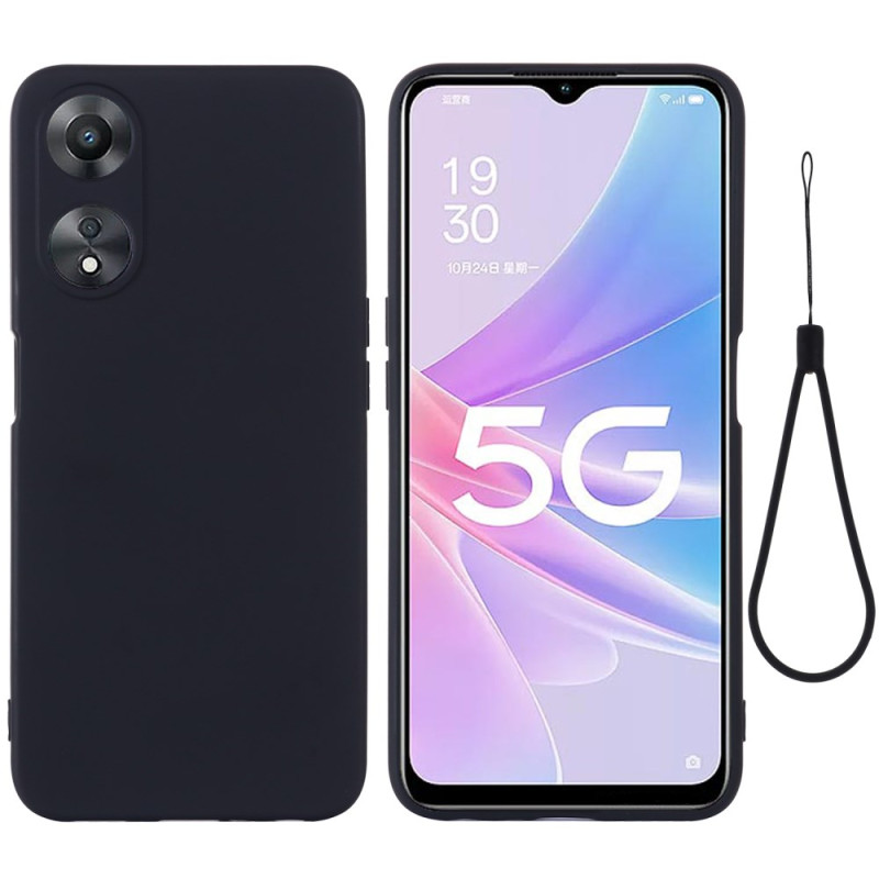 Oppo A78 5G Silikon Cover mit Riemen